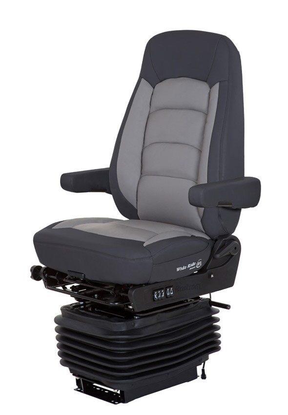 Wide Ride Black Gray Ultra Leather